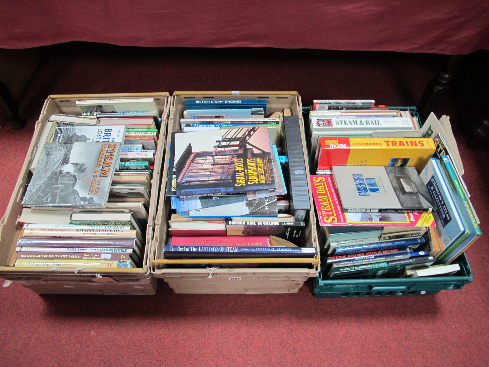 A Large Quantity of Books, all Railway related contained in three boxes.