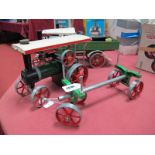 A Mamod TEIA Live Steam Traction Engine, unboxed, in very good light steamed condition, but