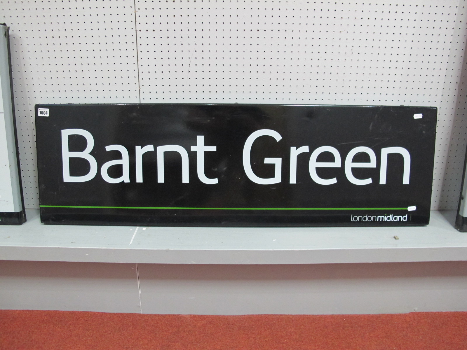 A Modern London Midland 'Barnt Green' Station Totem, 35 x 115cm.