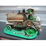 A "Home" Designed and Part Built Live Steam Example of a Steam Tractor, engineered chassis with a