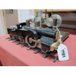 A Kit Built Live Steam 'O' Gauge 2-2-2 C.N.R (or similar) Steam Locomotive, and Four Wheel