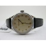 Jaeger Le Coultre; A Vintage Gent's Wristwatch, the signed dial with Arabic numerals and centre