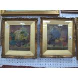 A Pair of Early XX Century Oil Paintings of Still Life Fruit, in period frames by Hibbert Bros,
