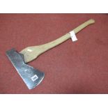 Pit Prop Axe by Whitehouse of Cannock, bearing makers stamp and TY Gwyn Dwyall, 77cm long.