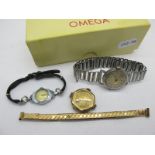 ETERNA; A Vintage Wristwatch, on an openwork bracelet; a vintage ladies wristwatch; a ladies