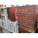 Two Bedside Chests, two step ladders, fire extinguisher. (3)