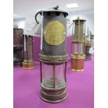 Miners Lamp Bearing Eccles Plate 'Type GR 6S, M&Q', stamped '554' and '1997' to brass centre band,