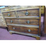 A XIX Century Mahogany Straight Front Chest of Two Short and Two Long Drawers, having brass ring
