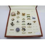 Assorted Costume Dress Rings, including "925" butterfly, (finger size U), oval cameo ring (finger