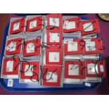 A Collection of Modern Assorted Pendants on Chains and Earrings, all gift boxed:- One Tray