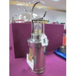 CEAG Lamp, of Barnsley, 1942, patt 8115, electric, chrome plated, Military arrow present, 33cm