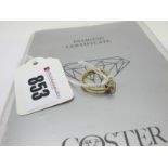 An Oval Cut Single Stone Diamond Ring, four claw set, stamped "750", (finger size K). *Coster