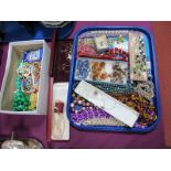 A Mixed Lot of Assorted Costume Bead Necklaces, imitation pearls. etc:- One Tray