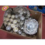Plated Goblets, Trays, etc:- One Box