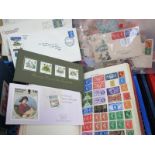 A Small Box Containing a Stamp Album of Used G.B. Commonwealth and Foreign Stamps, plus a plastic