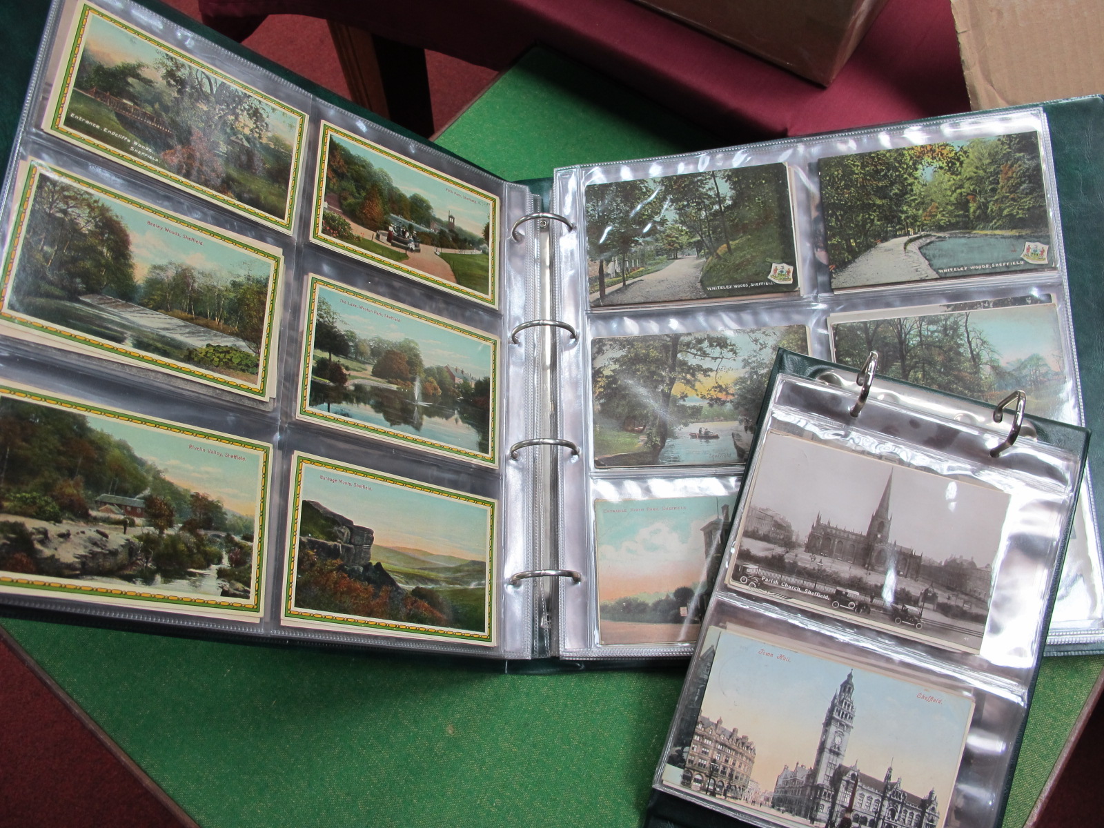 Two Albums Containing Mainly Early XX Century Picture Postcards, including many of Sheffield and