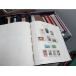 Thirteen Albums/Stockbooks, in a large box, includes mixed mint and used stamps from, Bahamas,