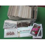 A Box of Approximately Four Hundred Early Mid XX Century Picture Postcards of British and World Wide