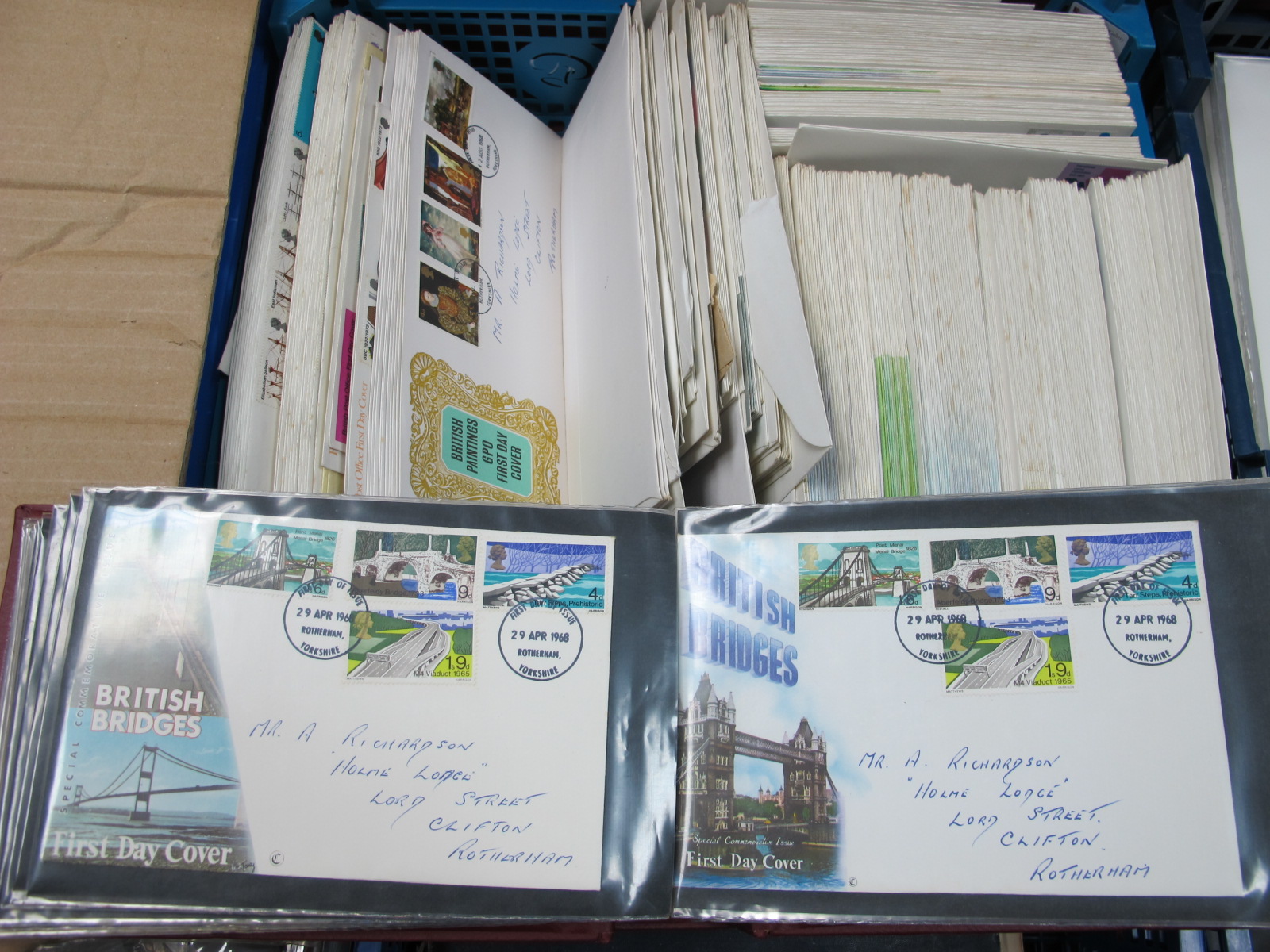 Over Three Hundred G.B. First Day Covers, mainly 1960's, duplicated, in good condition.