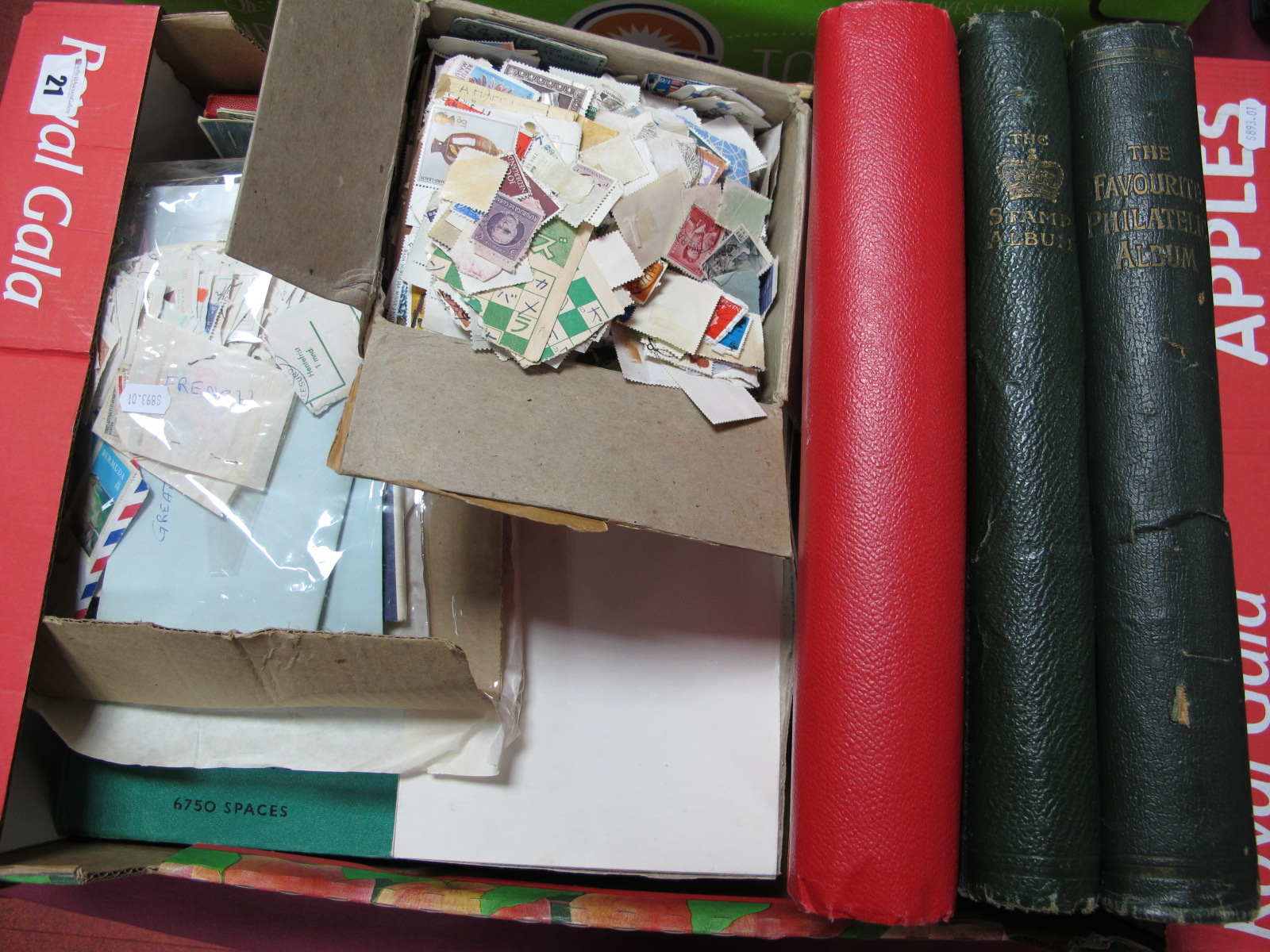 A Large Box of Stamps, FDC's and Postal History, in seven albums and a packet, includes KEVI Air