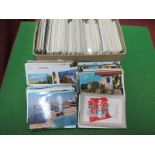 A Box of Over Four Hundred Picture Postcards Mainly 1950 - 80's, of British and World Wide