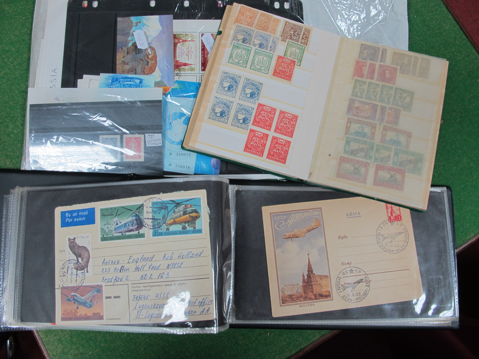 A Packet of Modern Russian Stamps on stock Sheets, in a stockbook including early Russian States.