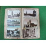 An Early XX Century Picture Postcard Album, containing over one hundred topographical postcards,