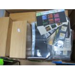 A Large Box Containing Five Royal Mail Wooden Boxes, two hundred FDC G.B Presentation Packs, with