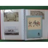 An Interesting Album of Transport Interest, including postcards of battle and cruise ships, White