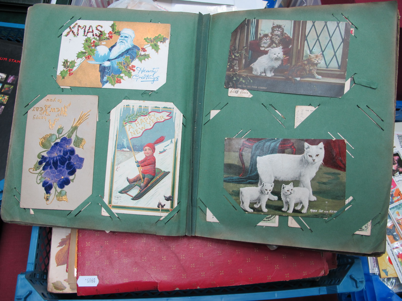 An Early XX Century Picture Postcard Album Containing Over Two Hundred Cards, including RMS Grampion