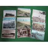 Twenty Mainly Early XX Century Picture Postcards, to include 'Hathersage Station' (x2), 'Flying