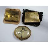 KIGU Vintage Musical Powder Compact, "Minuette", of shaped oval form, the hinged lid with picture of