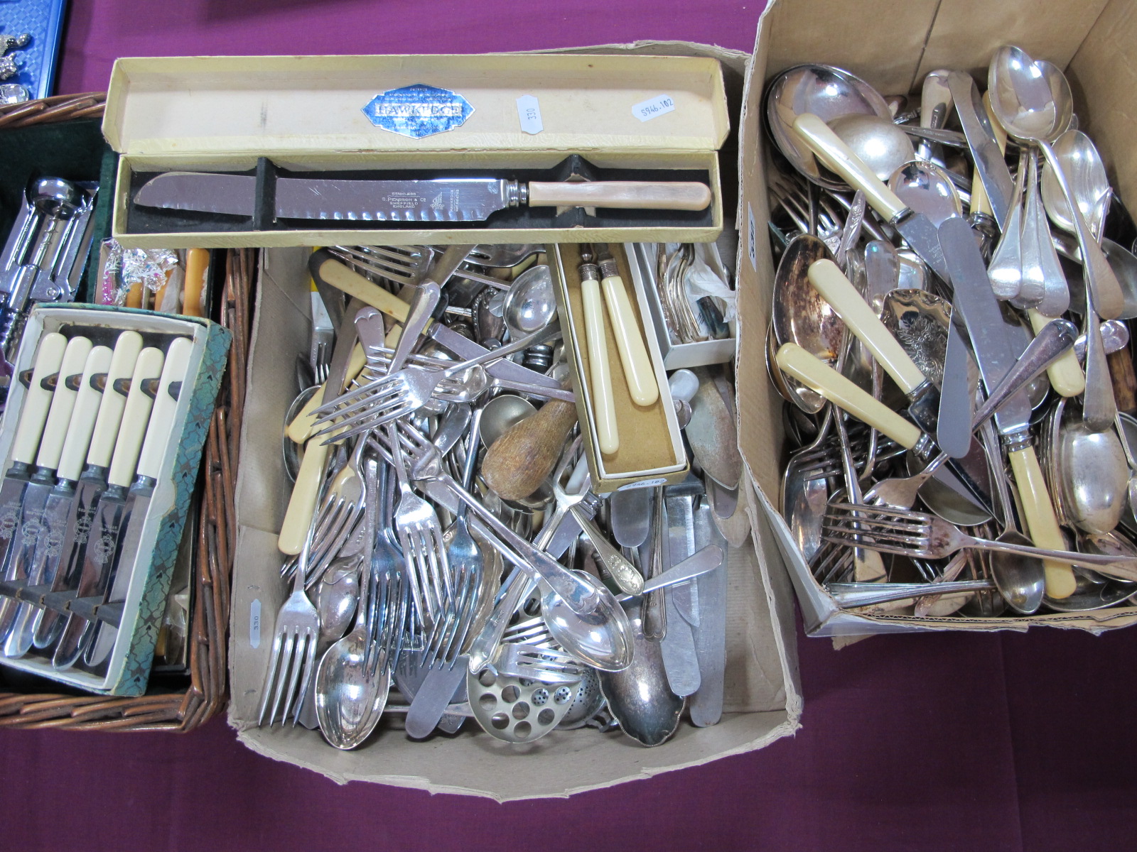 A Mixed Lot of Assorted Plated Cutlery, including boxed sets, etc.