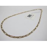 A 9ct Gold Fancy Link Chain, (18") (8grams)