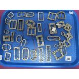 A Collection of Assorted Antique and Vintage Buckles:- One Tray