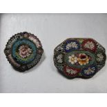 A Micromosaic Brooch of Floral Design, together with another similar circular micromosaic brooch (
