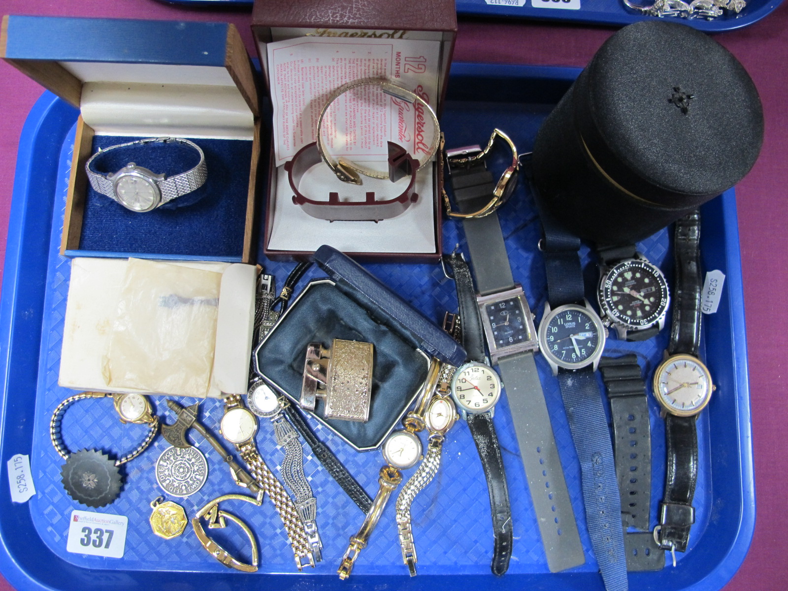 Ladies and Gent's Wristwatches, including vintage Timex and ladies automatic Seiko, Ronson