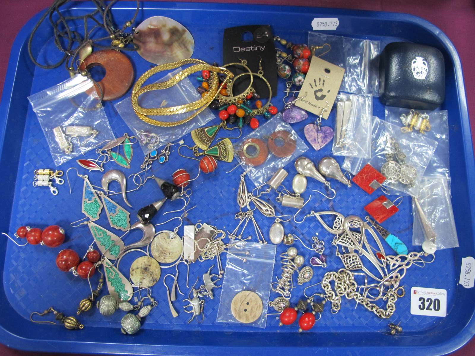 925 and Other Earrings, "Mexico 925" earrings, etc:- One Tray