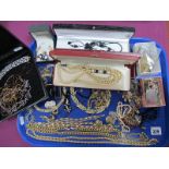 A Mixed Lot of Assorted Costume Jewellery, including chains, earrings, diamante, imitation pearls