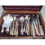 S.M. Acier Cutlery, of thirty-seven pieces, Viners sixty pieces, St Mecard and others; two