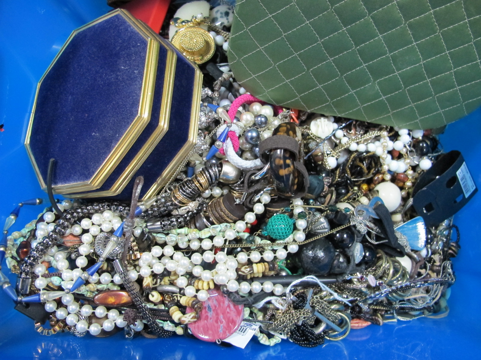 A Large Mixed Lot of Costume Jewellery, including imitation pearl bead necklaces, modern style