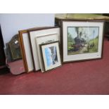 Railway and Other Prints, wall mirror:- One Box