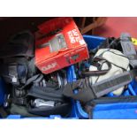Gaf Super 8, Sony Handycam, JVC Digital Video Camera, and others, carry cases, etc:- Two Boxes