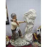 Capodimonte Pottery Figure of Sculptor, signed A. Gicarietto 40.5cm high.