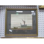 Alan Whitehead Signed Watercolour, of a fishing boat, signed lower right 14 x 19cm.