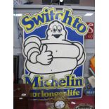 Advertising 'Switch to Michelin For Longer life' Hardboard Backed Wall Sign, featuring The