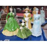 Coalport Figurines - Cheryl and Mary, and two others, all second quality. (4)