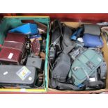 Cameras - Ilford, Zenit -E, Argus, etc, Canon Motor Zoom 8, Sony Video 8 Handycam, many others:- Two