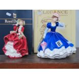 Royal Doulton Figurine 'Top O' The Hill', HN 1834, and 1992 Figure of the Year 'Mary', HN3375.