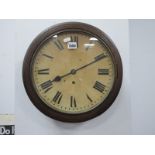 A XX Century Cased White Dial Kitchen Clock, with Roman numerals.